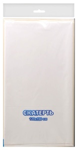 Скатерть 120х160 "Белая" (35мкм) ПВД (Интерпак) 1/50